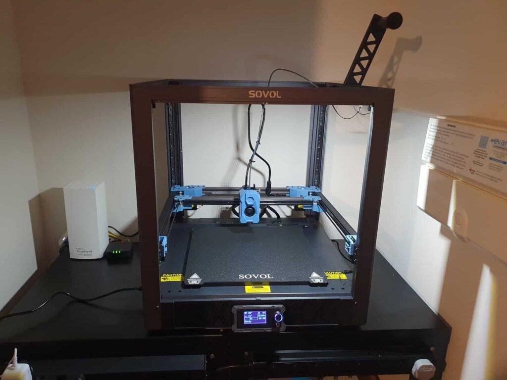 view of our own purchase testing sovol sv06 ace 3d printer under 200 uk unboxing package arrival several weeks to months 