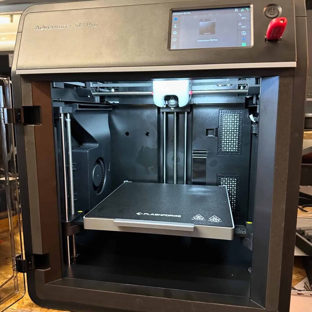 view of our own purchase testing flashforge adventurer 5m pro 3d printer for kids uk unboxing package arrival several weeks to months