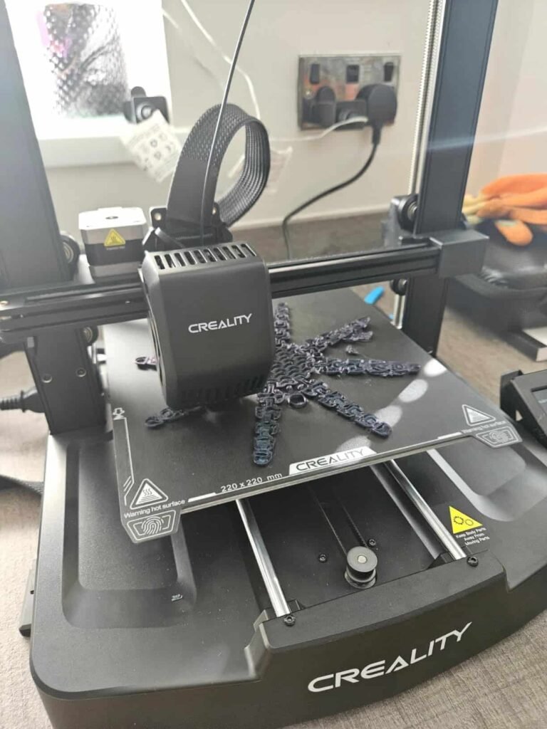 view of our own purchase testing creality ender 3 v3 (best for budget conscious starters) 3d printer for small business uk unboxing package arrival several weeks to months 